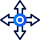 Icon representing flexible data distribution and management